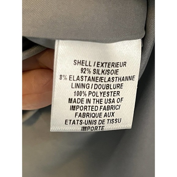 MILLY Butterfly Sleeve Shift Dress •10• Grey Silk V Neck Nordstrom REVOLVE - Picture 10 of 11